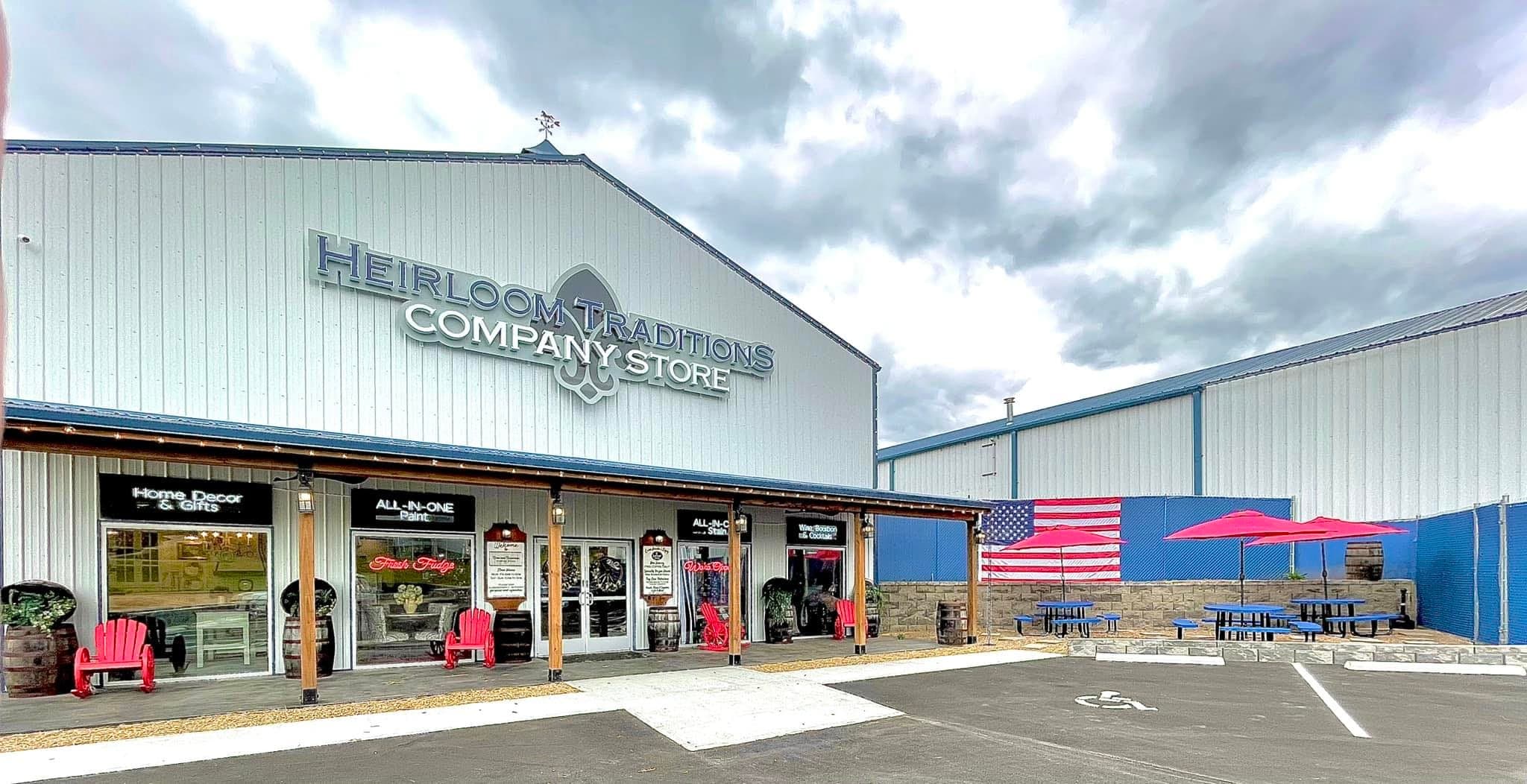 The Heirloom Traditions Company Store beside the Taylorsville factory